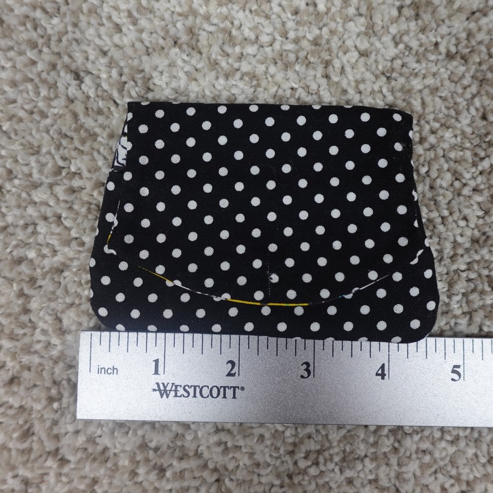 Handmade Polka Dot & Bugs Bunny Looney Tunes Fabric Pocket Wallet Card Holder - Picture 5 of 6